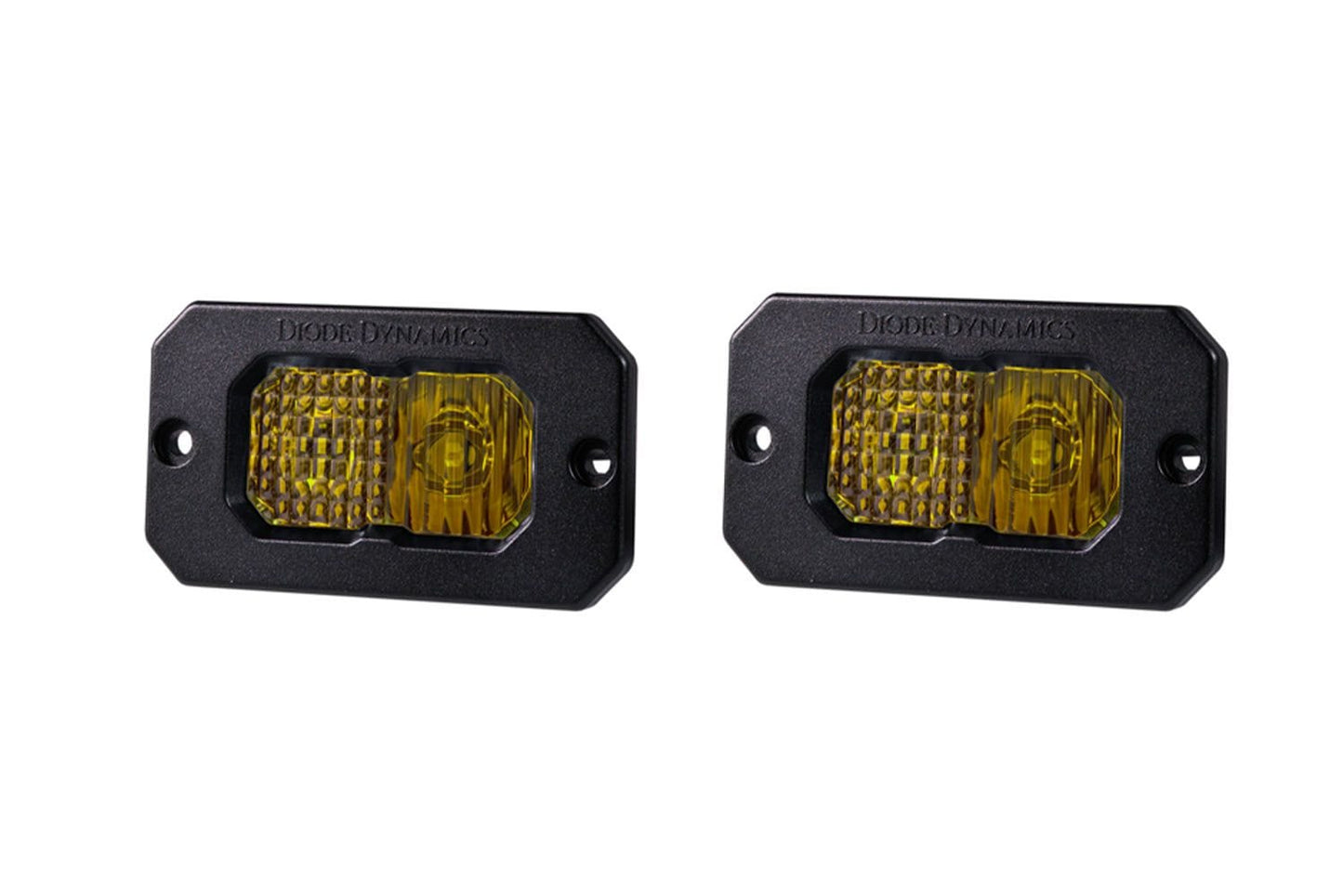 Diode Dynamics Combo Stage Series 2" SAE Yellow Pro Flush Mount LED Pod (Pair)
