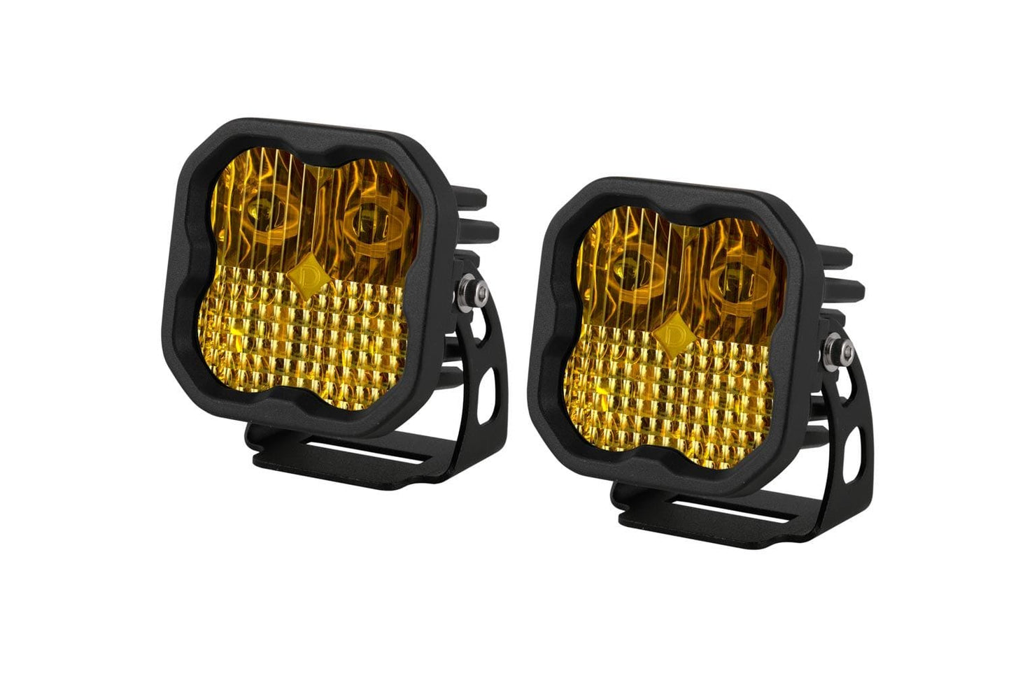 Diode Dynamics Driving / Amber Stage Series 3" SAE Yellow Sport LED Pod (Pair)