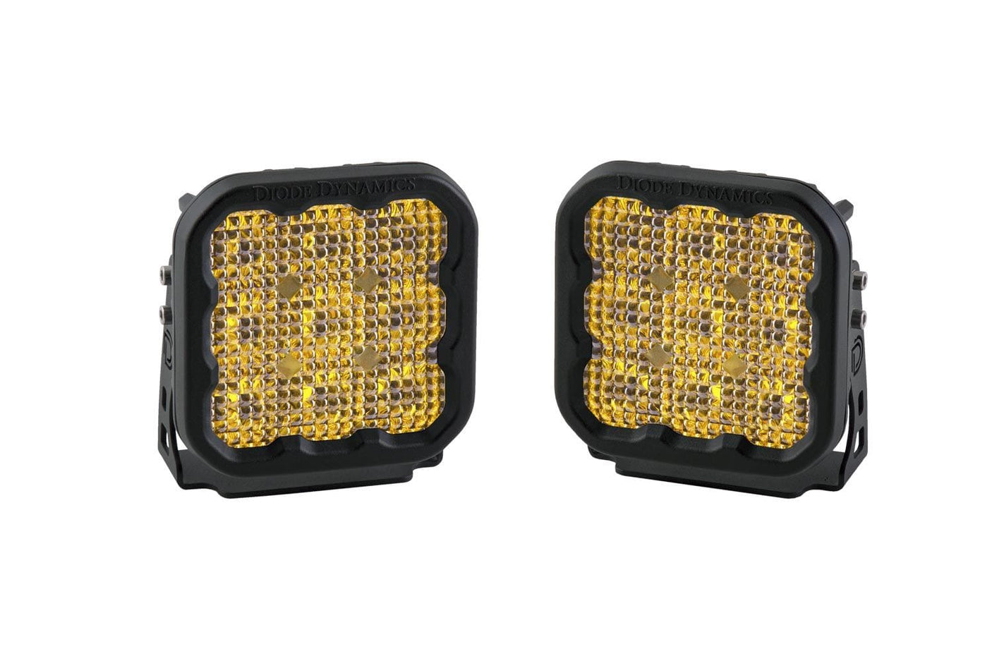 Diode Dynamics Flood Stage Series 5" Yellow Pro LED Pod (Pair)