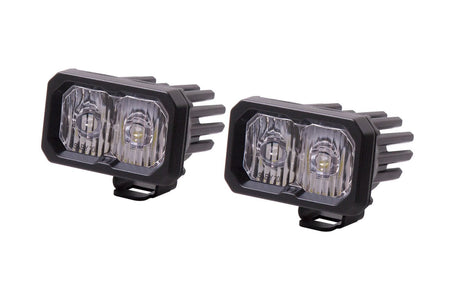 Diode Dynamics SAE/DOT Driving / Cool White (6000K) Stage Series 2" SAE/DOT White Sport Standard LED Pod (Pair)