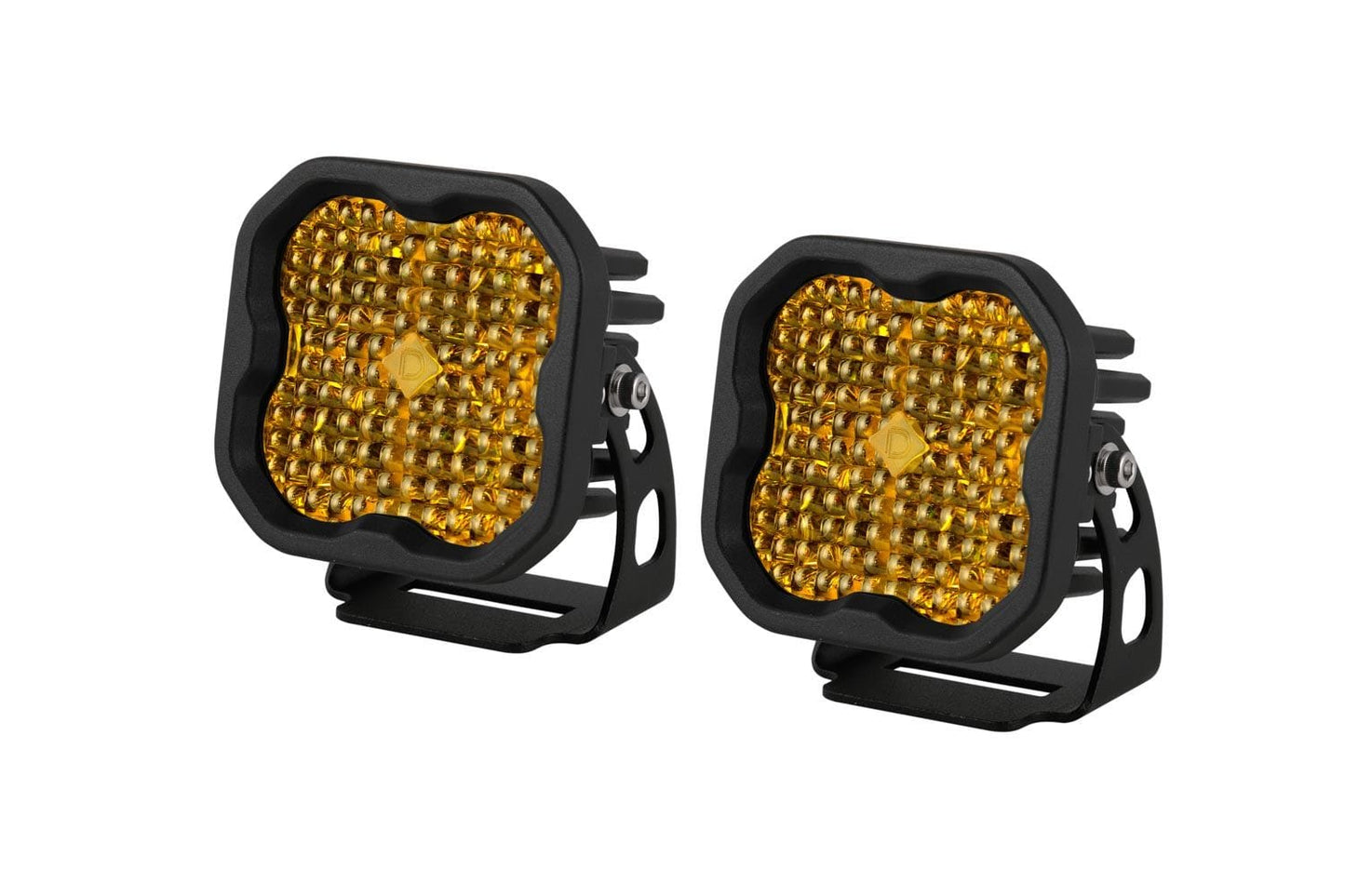 Diode Dynamics SAE Fog / Amber Stage Series 3" SAE Yellow Sport LED Pod (Pair)