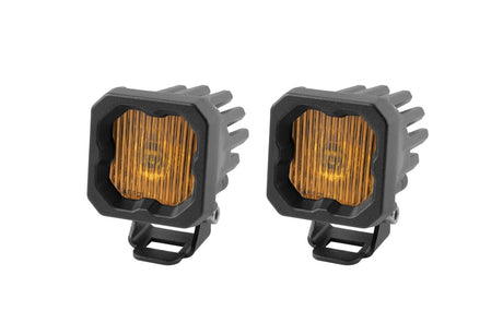 Diode Dynamics SAE Fog / Amber Stage Series C1 Yellow SAE Fog Standard LED Pod (Pair)