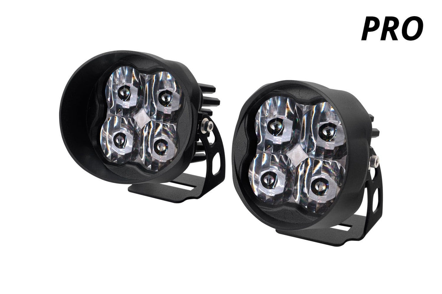 Diode Dynamics SAE Fog / N/A Stage Series 3" SAE/DOT White Pro Angled LED Pod (Pair)