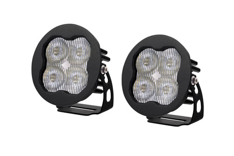 Diode Dynamics SAE Fog / None Stage Series 3" SAE/DOT White Pro Round LED Pod (Pair)