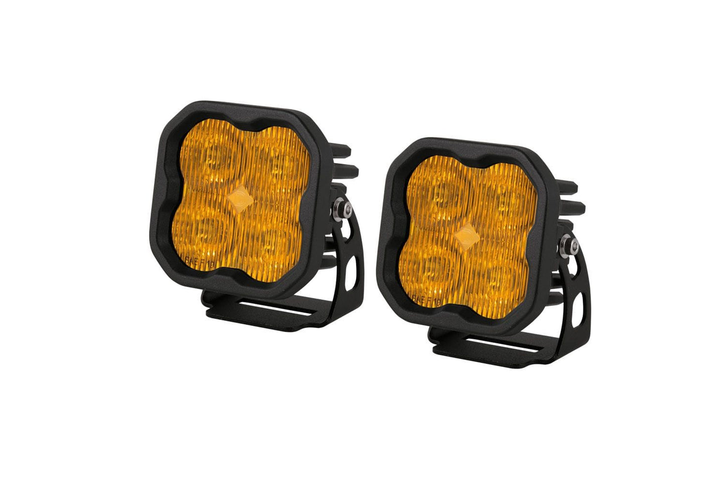 Diode Dynamics SAE Fog / None Stage Series 3" SAE Yellow Max LED Pod (Pair)