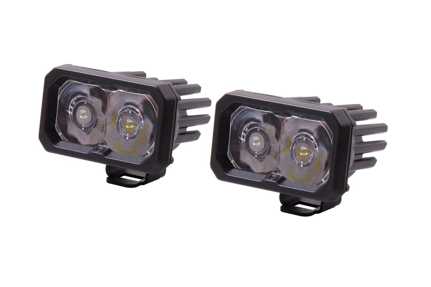 Diode Dynamics Spot / Cool White (6000K) Stage Series 2" SAE/DOT White Sport Standard LED Pod (Pair)