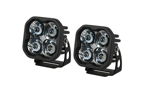 Diode Dynamics Spot / None Stage Series 3" SAE/DOT White Sport LED Pod (Pair)