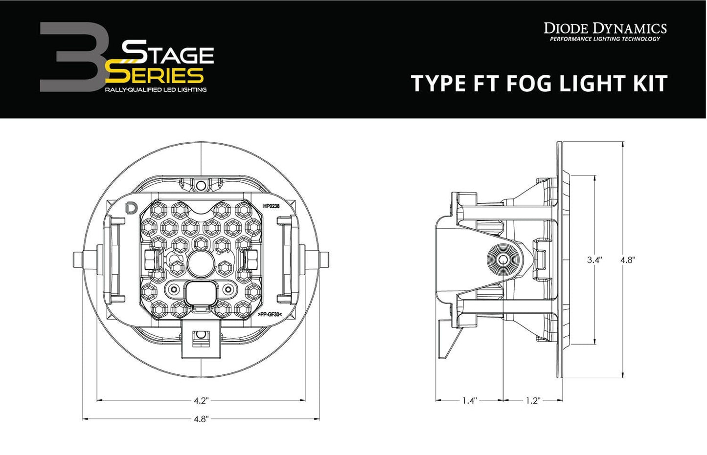 Diode Dynamics SS3 LED Fog Light Kit For 2005-2011 Toyota Tacoma