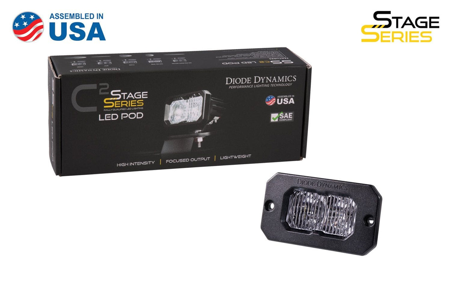 Diode Dynamics Stage Series 2" SAE White Sport Flush Mount LED Pod (One)