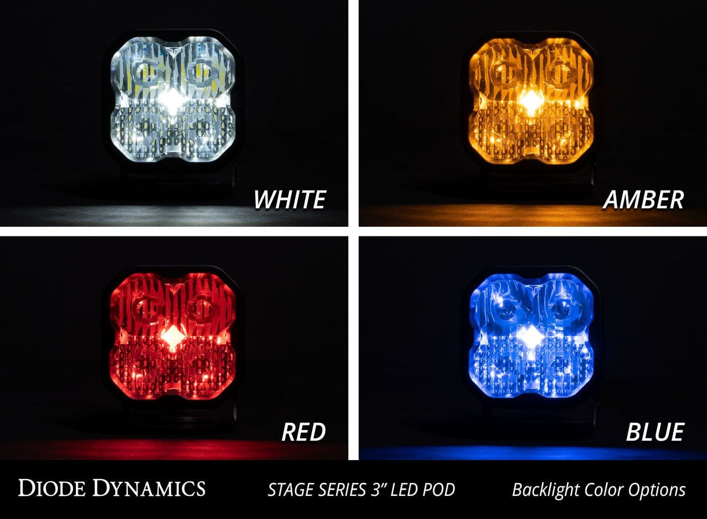 Diode Dynamics Stage Series 3" SAE/DOT White Sport LED Pod (Pair)