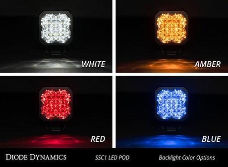 Diode Dynamics Stage Series C1 White Pro Standard LED Pod (Pair)