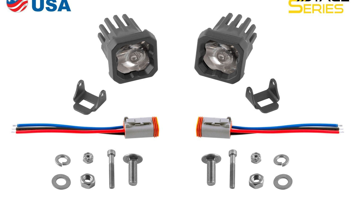 Diode Dynamics Stage Series C1 White Pro Standard LED Pod (Pair)