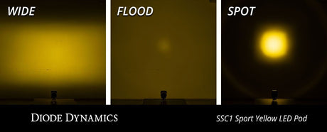 Diode Dynamics Stage Series C1 Yellow Sport Standard LED Pod (Pair)