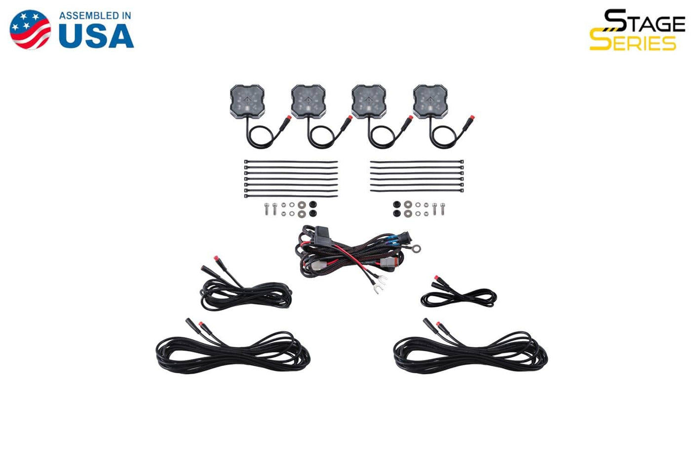 Diode Dynamics Stage Series RGBW LED Rock Light Kit (4-Pack)