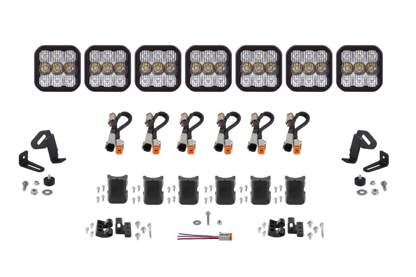 Diode Dynamics White Combo / Sport SS5 CrossLink 7-Pod LED Light Bar (One)