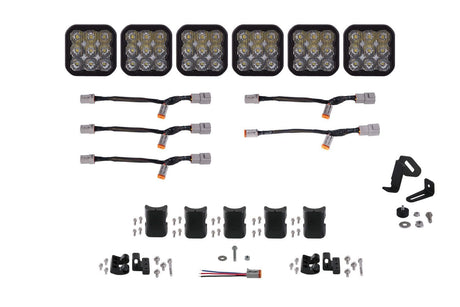 Diode Dynamics White Driving / Pro SS5 CrossLink 6-Pod LED Light Bar (One)