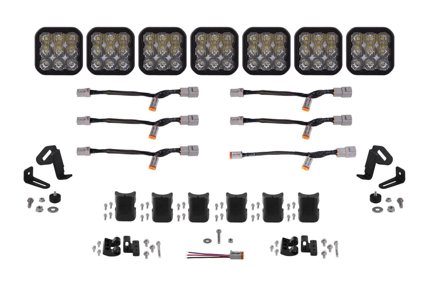 Diode Dynamics White Driving / Pro SS5 CrossLink 7-Pod LED Light Bar (One)