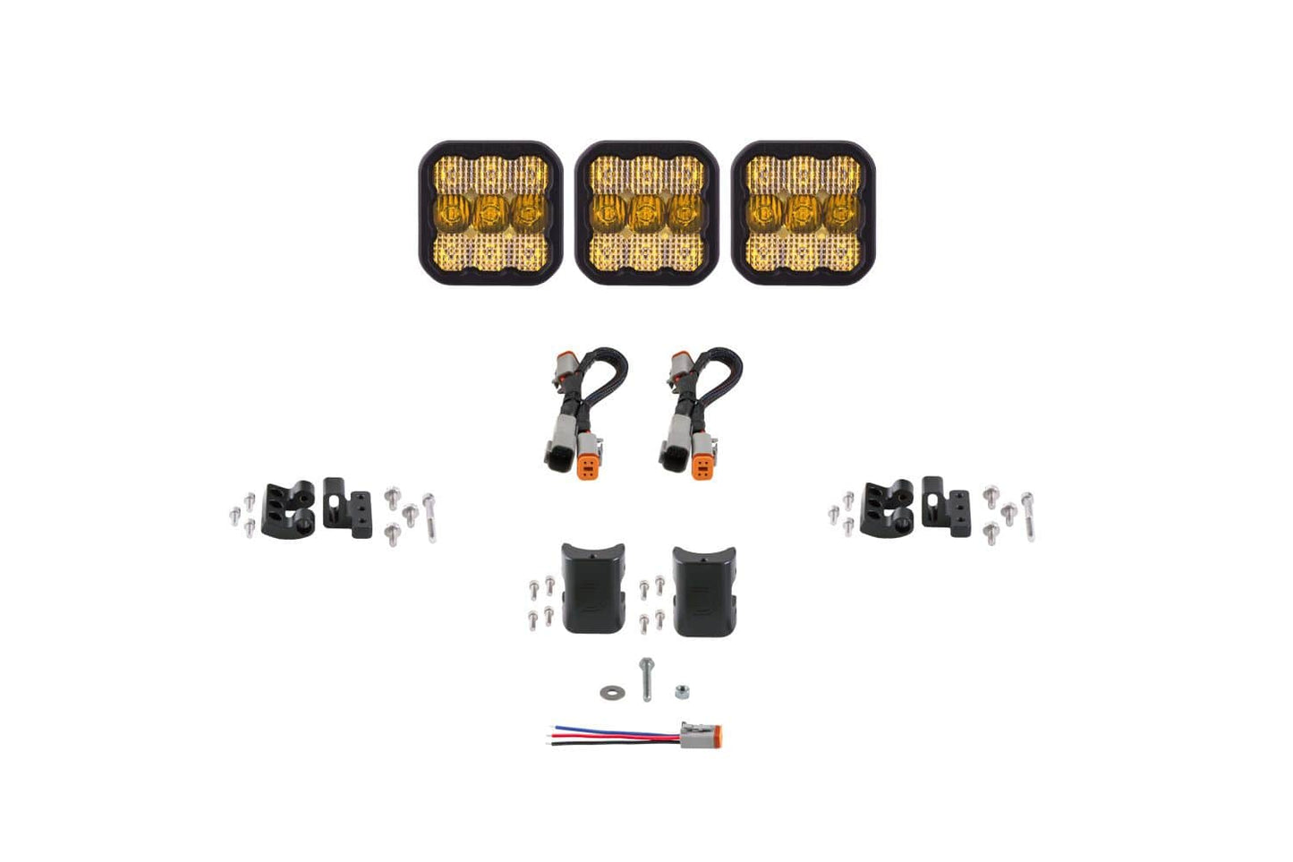 Diode Dynamics Yellow Combo / Sport SS5 CrossLink 3-Pod LED Light Bar (One)