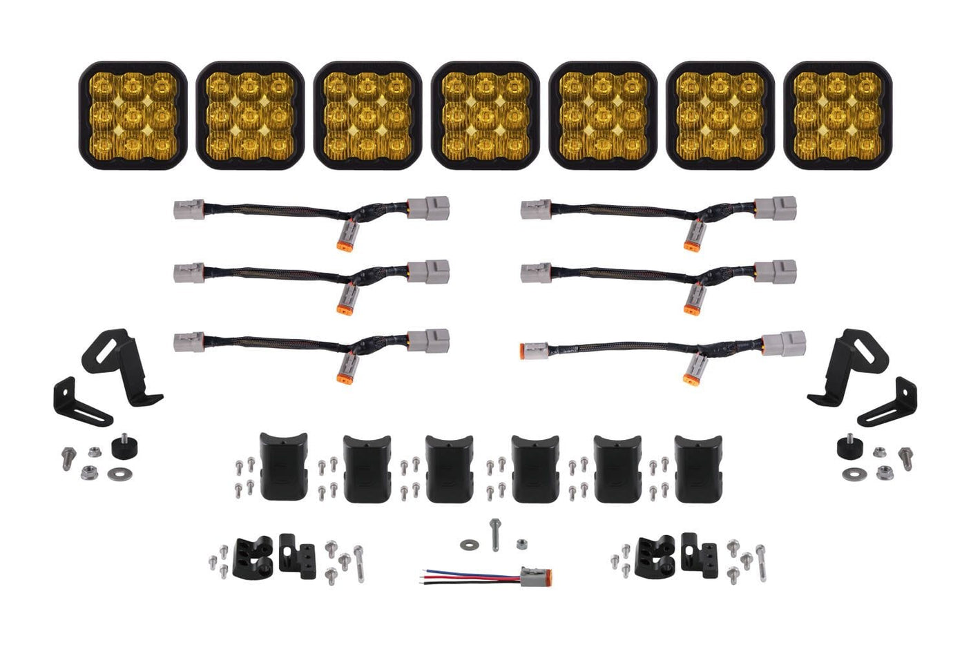 Diode Dynamics Yellow Driving / Pro SS5 CrossLink 7-Pod LED Light Bar (One)
