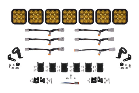 Diode Dynamics Yellow Driving / Pro SS5 CrossLink 7-Pod LED Light Bar (One)