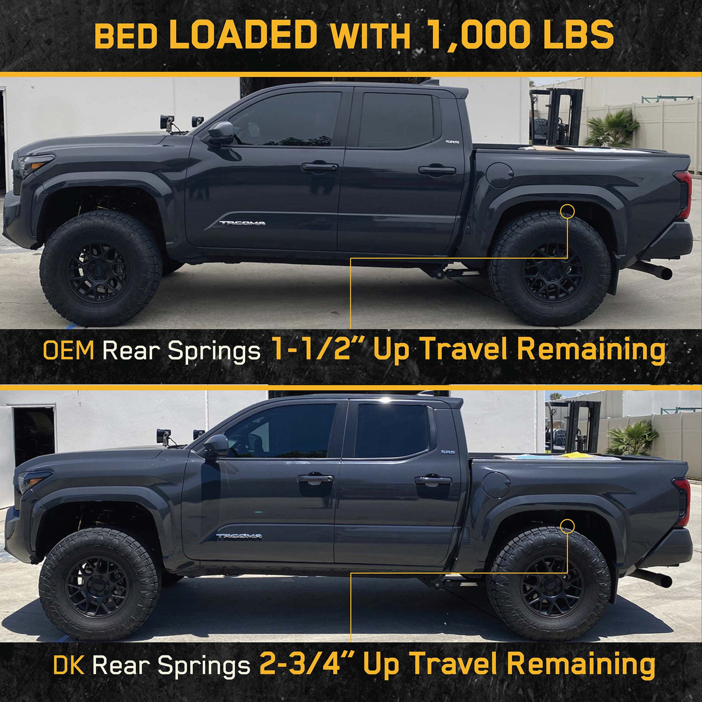 Dirt King Toyota +1" Rear Springs - 4th Gen Tacoma