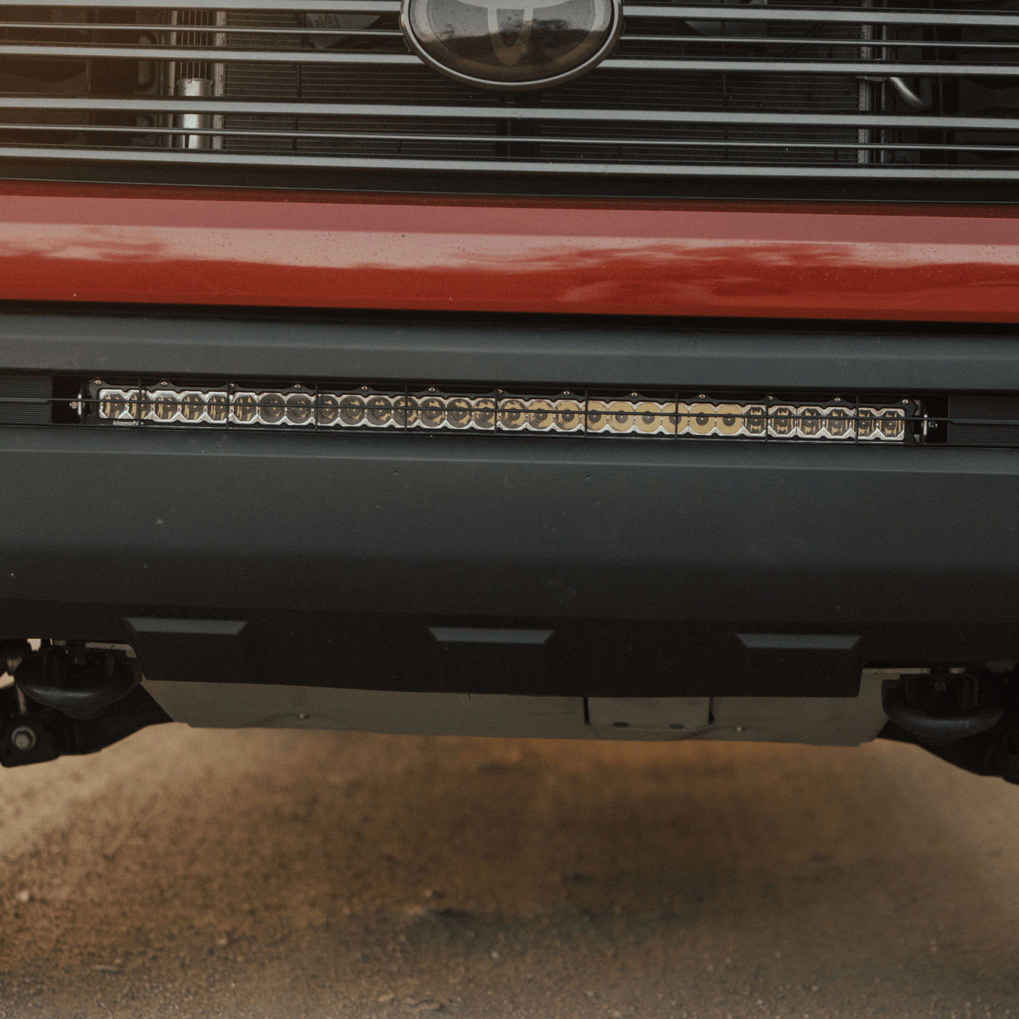 Heretic Studio Toyota Tundra - Behind The Grille - 30 inch Light Bar - Clear Lens