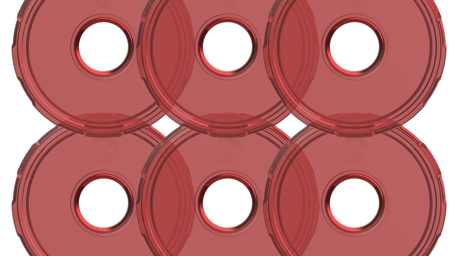 KC HiLiTES Lens Cyclone V2 LED - Replacement Lens - Red - 6-PK - #4413
