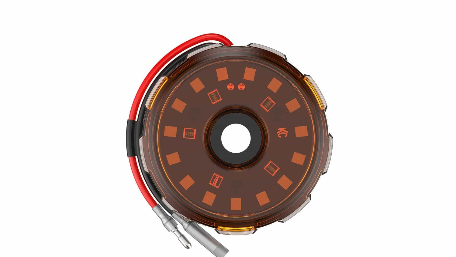 KC HiLiTES Single Cyclone V2 LED - Single Light - Amber Lens - 5W Flood Beam - #1360