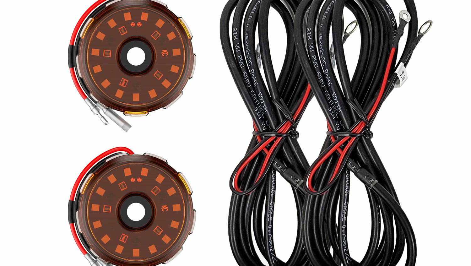 KC HiLiTES Wiring Two-Light Add-On Cyclone V2 Kit - Amber - 2.5 Meters Long - #6332