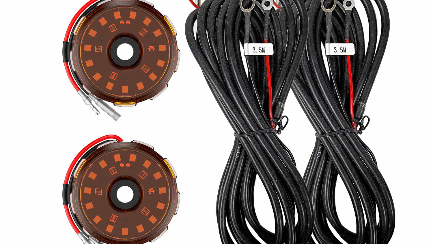 KC HiLiTES Wiring Two-Light Add-On Cyclone V2 Kit - Amber - 3.5 Meters Long - #6334