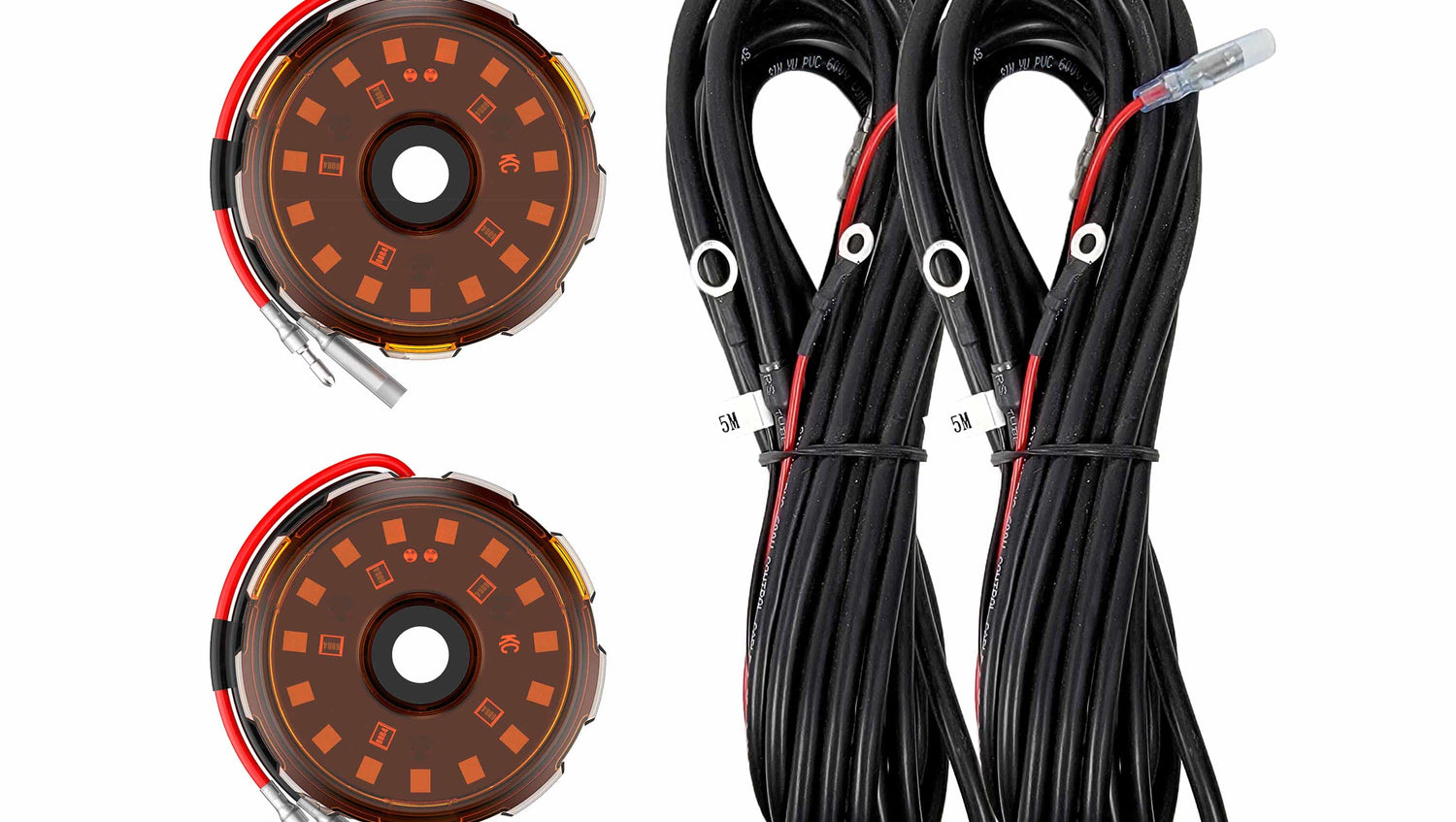 KC HiLiTES Wiring Two-Light Add-On Cyclone V2 Kit - Amber - 5.0 Meters Long - #6336