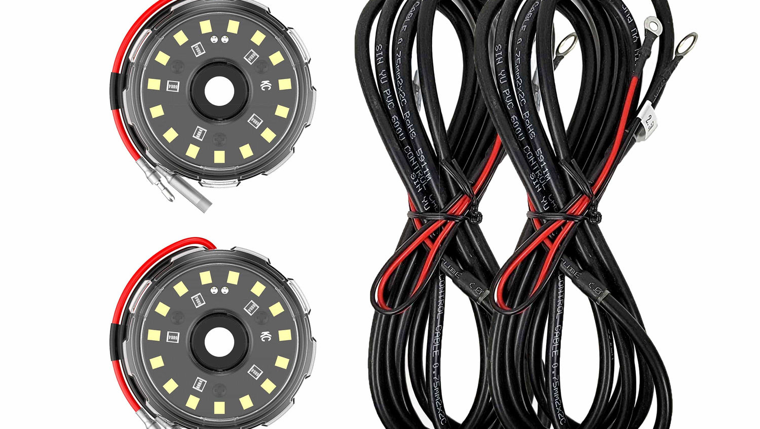 KC HiLiTES Wiring Two-Light Add-On Cyclone V2 Kit - Clear - 2.5 Meters Long - #6331