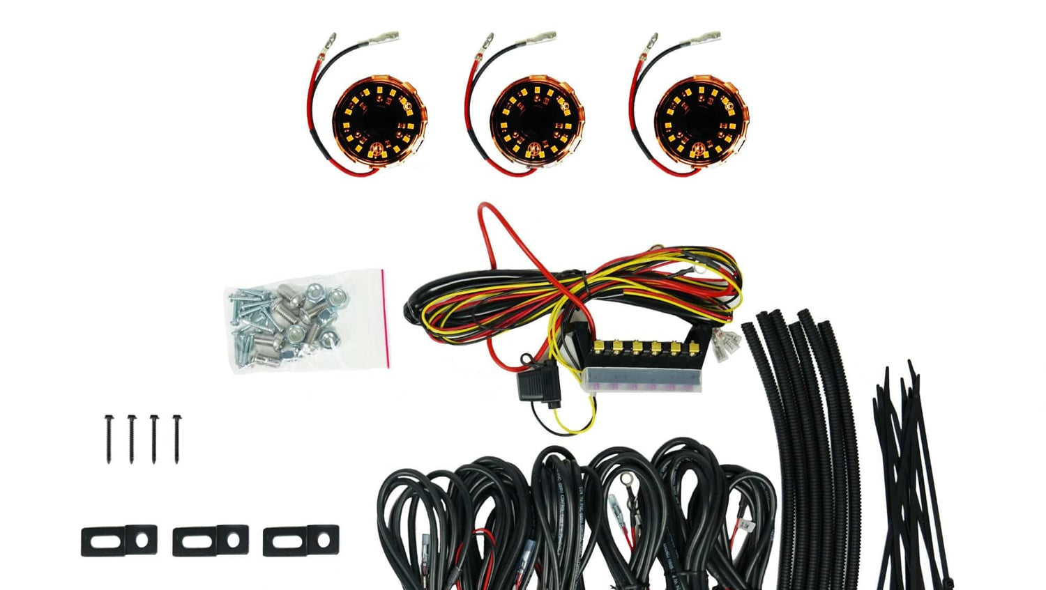 partners.kchilites.com Rock Light Cyclone V2 LED - Rock Light - 6-Light System - Amber - 5W Flood Beam - #91041