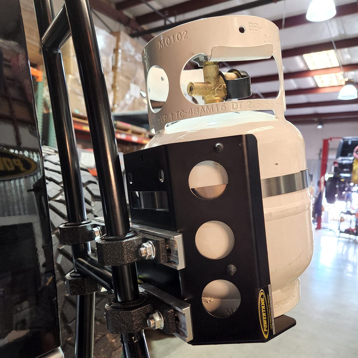 Power Tank Bracket Ladder Cross-Bar Mount for Propane and CO2 Power Tanks