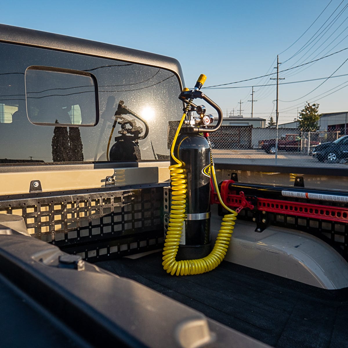 Power Tank Bracket Power Plate - MOLLE Panel or Bedside Rack Mount for Power Tanks and Propane Tanks