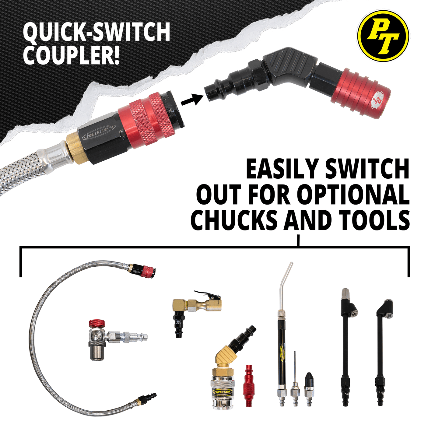 Power Tank Ventoso RED RED MOD - PT Shock Chuck XL - No-Air Loss - for Ventoso RED