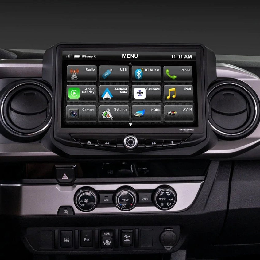 TacomaForce TOYOTA TACOMA (2016-2022) Heigh10 RADIO REPLACEMENT KIT - INCLUDES 10" TOUCHSCREEN RADIO & PLUG-AND-PLAY INSTALLATION