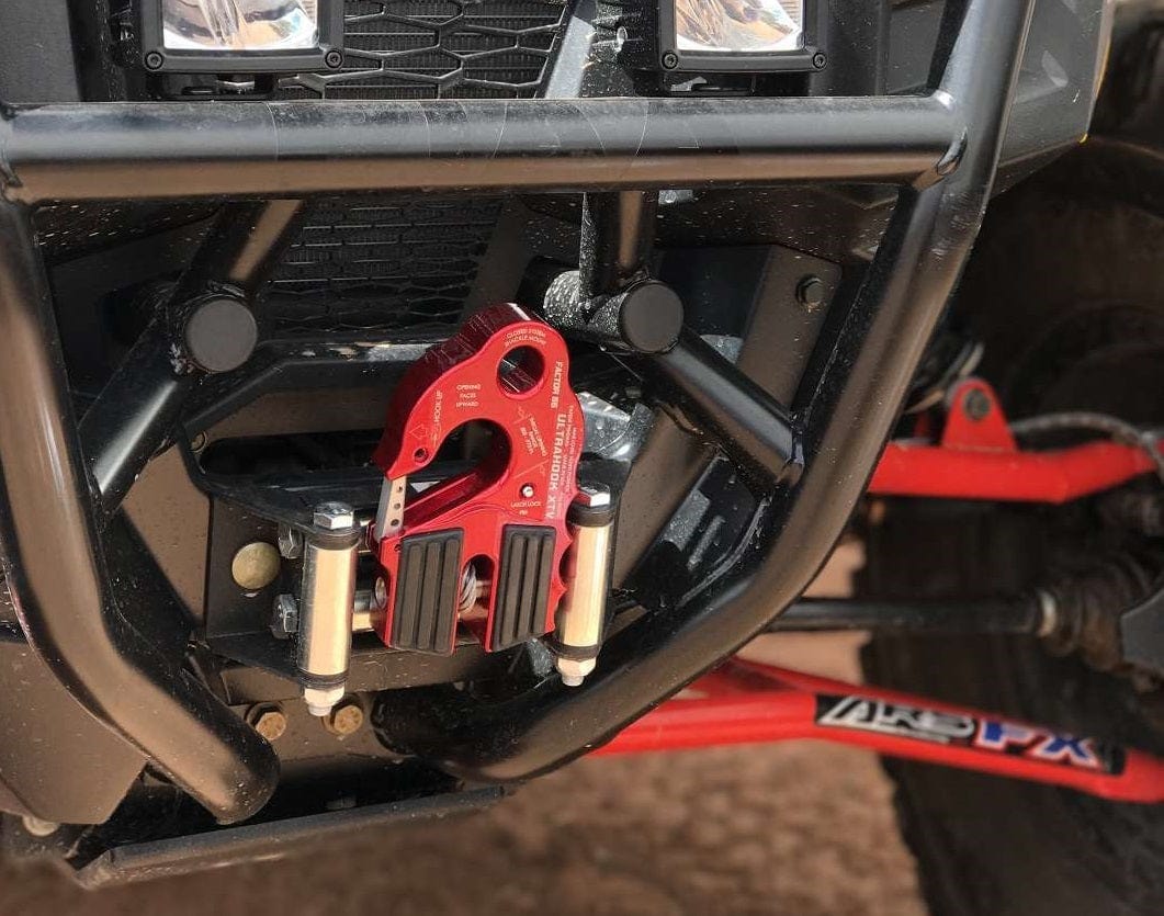 TacomaForce Winch Hook UltraHook XTV Winch Hook For ATV/UTV Red Factor 55