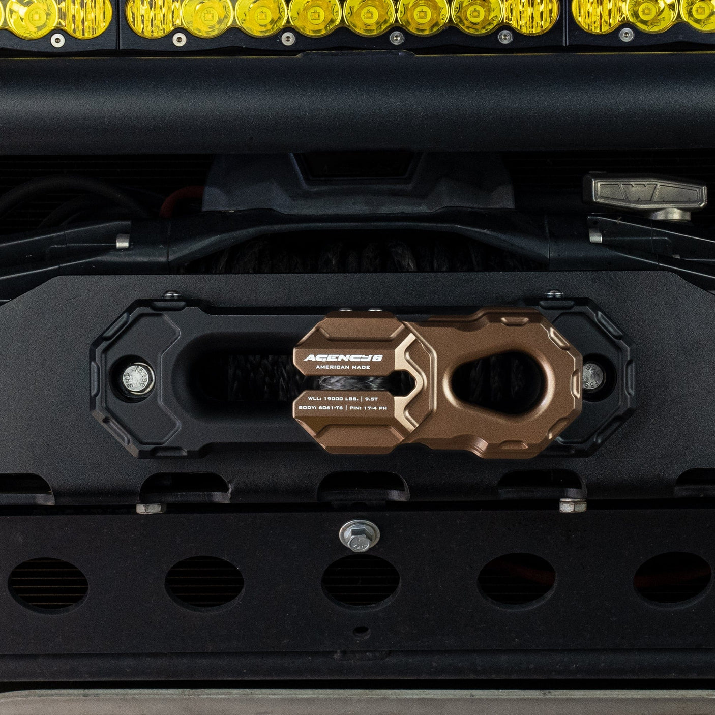 Agency6.com Off Road Adventure Agency 6™ Billet Winch Shackle - Bronze