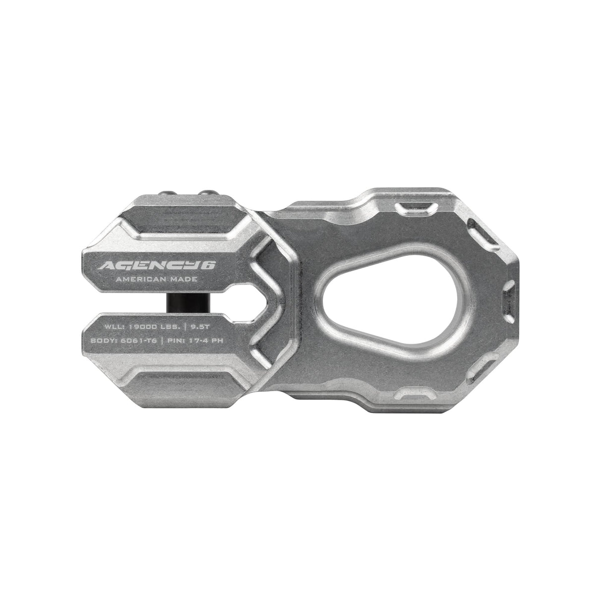 Agency6.com Off Road Adventure Agency 6™ Billet Winch Shackle - RAW