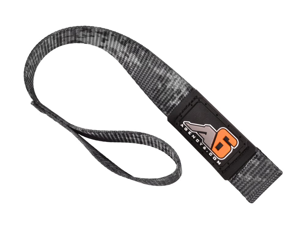 Agency6.com Off Road Adventure Digital Grey Agency 6™ WINCH HOOK Pull Strap - 1 inch wide