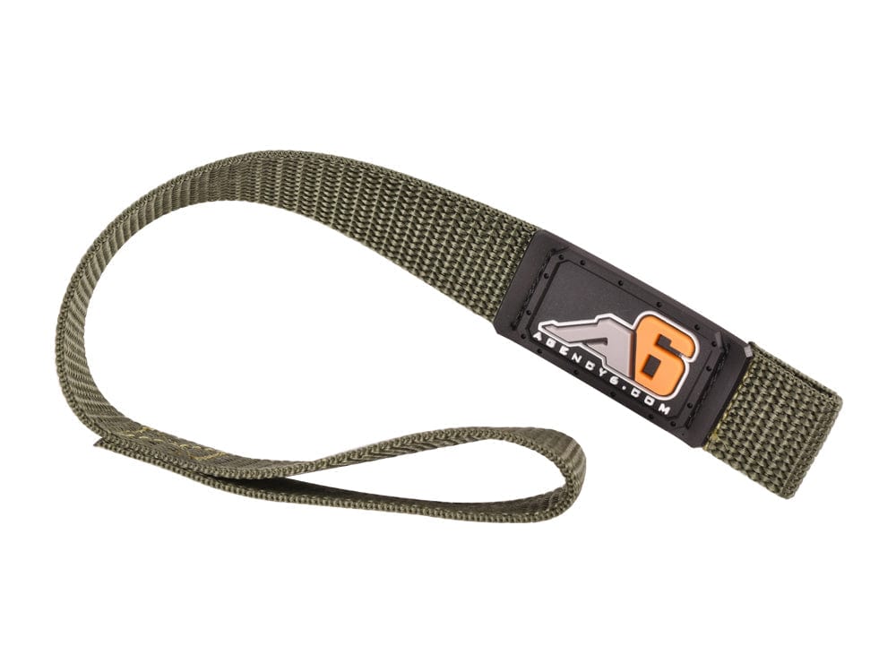 Agency6.com Off Road Adventure Olive Agency 6™ WINCH HOOK Pull Strap - 1 inch wide