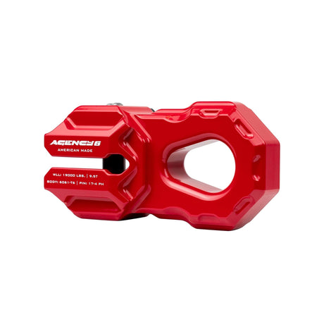 Agency6.com Red Agency 6™ Billet Winch Shackle