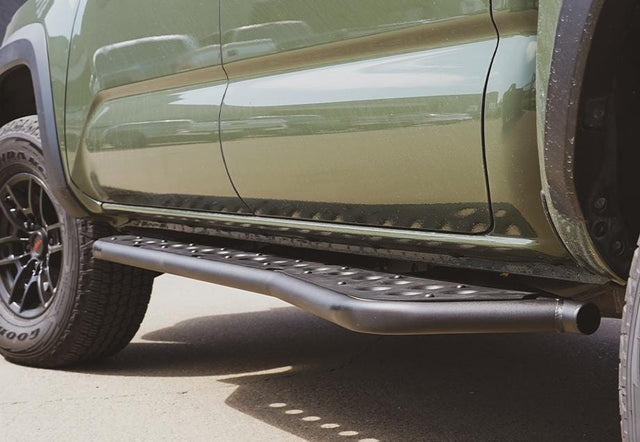 Apex Fabworks Kit Child 2005-2021 Toyota Tacoma Step Edition Rock Sliders - No Kick-Out // Powder Coat // Bedliner // Access Cab