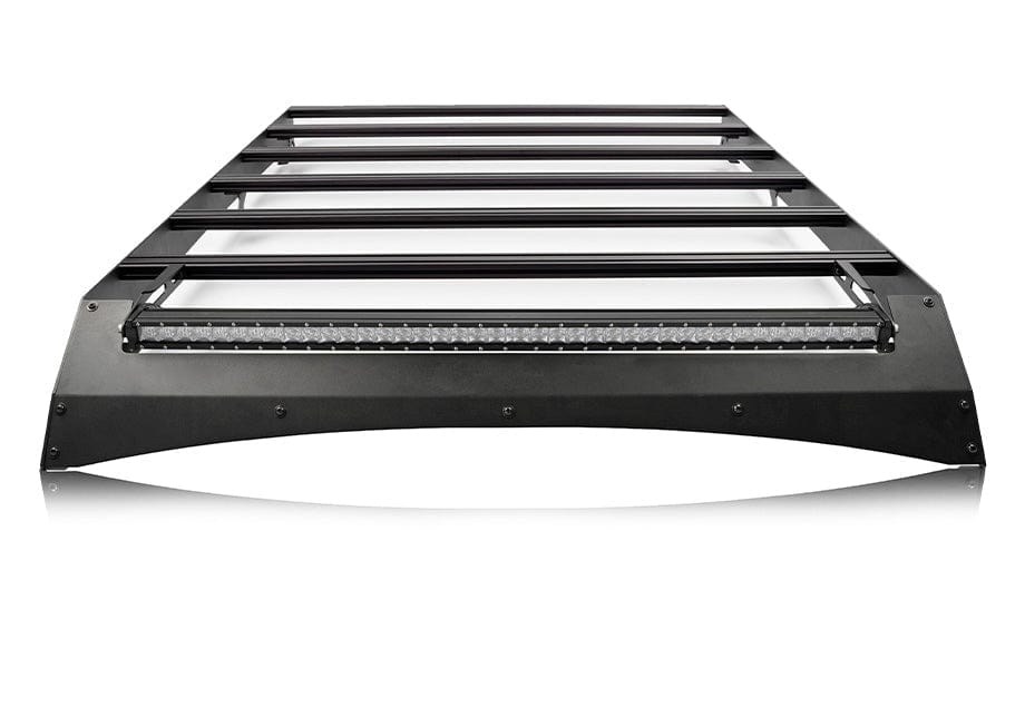 Apex Fabworks Roof Rack Child 2014-2021 Tundra Crew Max Economy Roof Rack - Rack and 42 in SINGLE ROW - AMBER - Light Bar // LED LIGHT BAR AMBER TALL