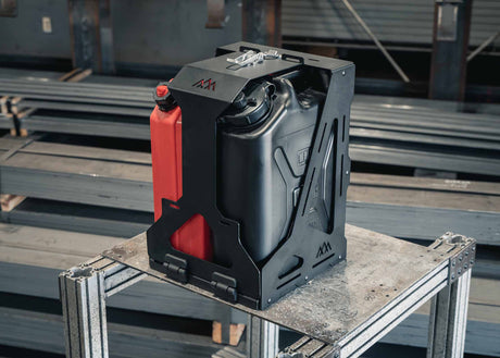 Backwoods Adventure Mods Fuel Storage Jerry's Can Holder - Dual Universal Jerry Can Carrier