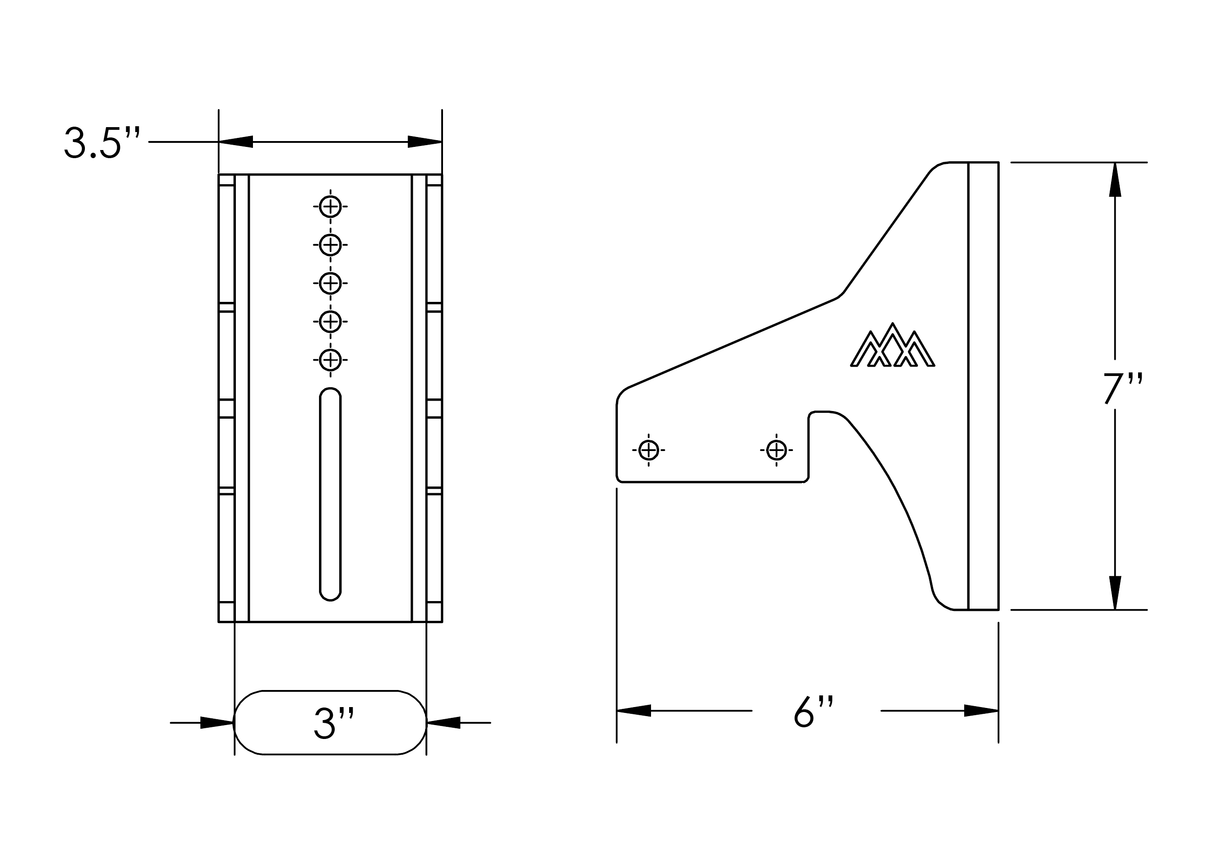 Backwoods Adventure Mods Rack Accessories HD Awning Brackets for DRIFTR Roof Racks
