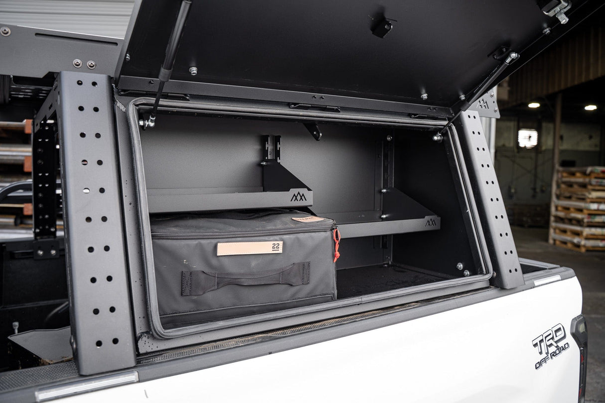 Backwoods Adventure Mods Storage Aluminum Bed Rack Storage Box - Toyota Tacoma