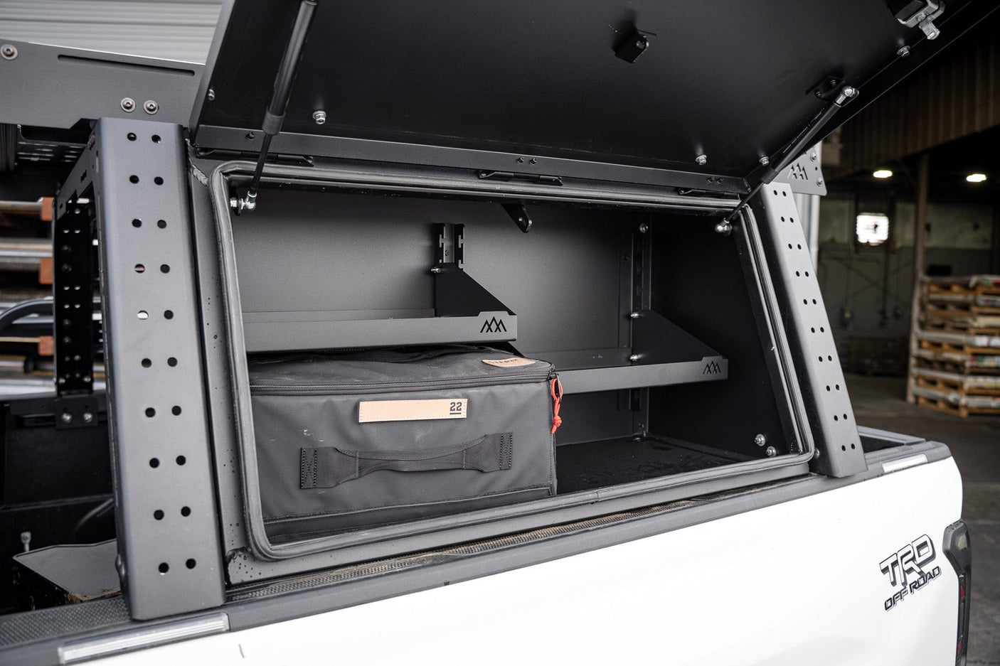 Backwoods Adventure Mods Storage Aluminum Bed Rack Storage Box - Toyota Tacoma