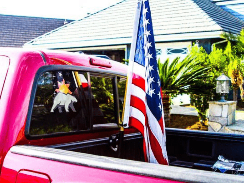 Cali Raised LED Exterior Accessories BED RAIL FLAG POLE MOUNT For Toyota Tacoma & Tundra